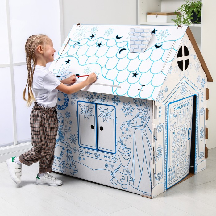 Дом из картона «Дом-раскраска» набор для творчества, Холодное сердце, Дисней