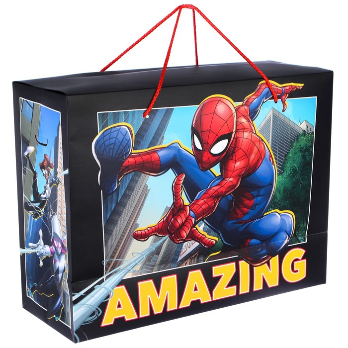 Пакет-коробка, “Amazing”, Человек-паук, 40 х 30 х 15 см